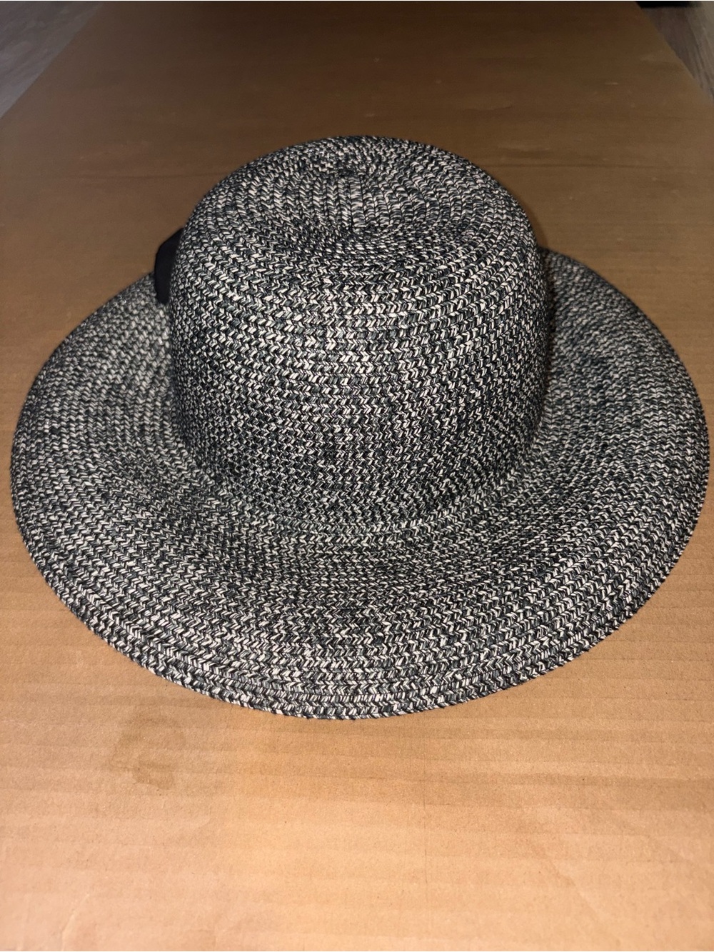 Peter Grimm Two-Tone Black & White Woven Wide-Brim Hat